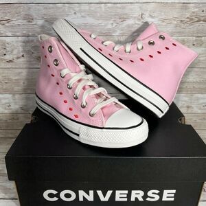 Converse Chuck Taylor All Star High Embroidered Hearts Cherry Blossom Size 9